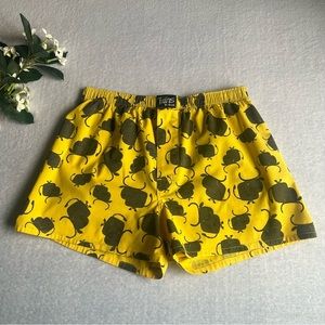 Men’s Cotton Boxer Yellow Overall Animal Print